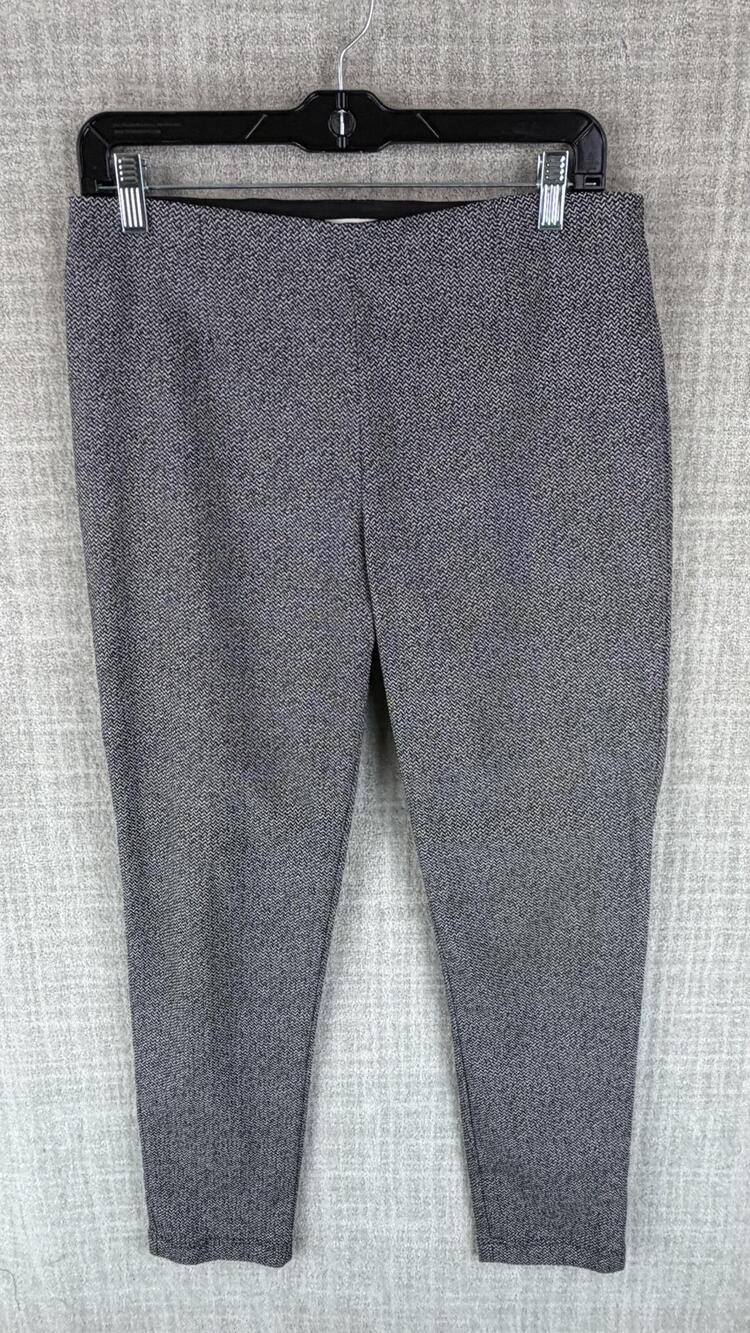 Calvin Klein Pants Womens 10 Gray Herringbone Jegging Elastic Waist Pull On - Picture 2 of 10